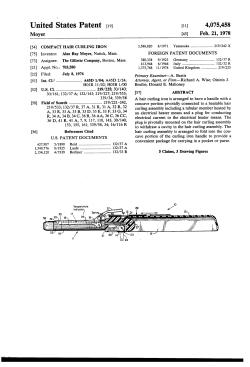 Compact hair curling iron