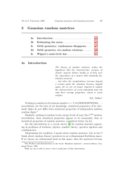 3 Gaussian random matrices