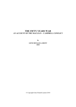 the fifty years war - Isle of Tiree Genealogy