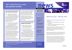 ombudsman news - issue 25