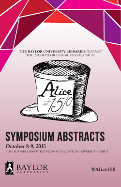 2015 Symposium Abstracts