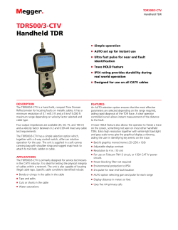 TDR500/3-CTV Handheld TDR