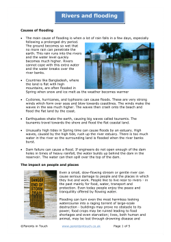 Rivers and flooding