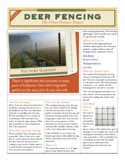 Deer Fencing - The Urban Farmers