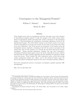 Convergence to the Managerial Frontier