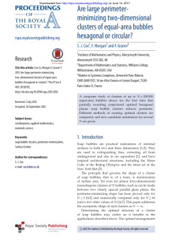 Are large perimeter - Proceedings of the Royal Society A