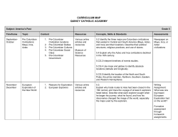 Grade 5 Social Studies - Quincy Catholic Academy