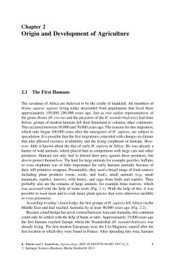 Origin and Development of Agriculture