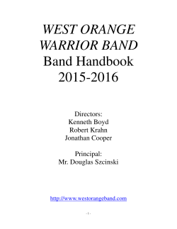 The 2015-16 Warrior Band Handbook