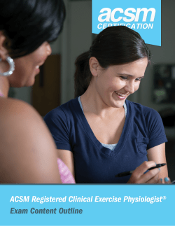 ACSM Registered Clinical Exercise Physiologist