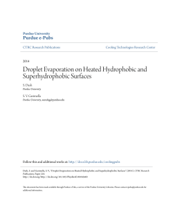 Droplet Evaporation on Heated Hydrophobic and - Purdue e-Pubs