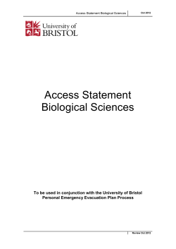 Access Statement Biological Sciences
