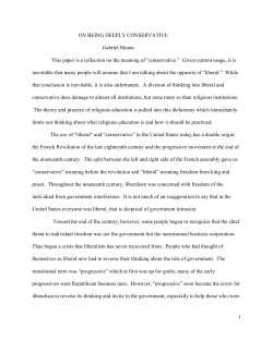 on being deeply conservative