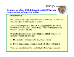 Mountain Lion (Mac OS X.8) Instructions for OKI