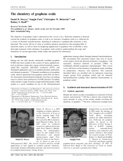 The chemistry of graphene oxide