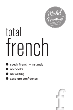 TOTAL FRENCH.indd - The Michel Thomas Method
