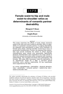 Female waist-to-hip and male waist-to-shoulder ratios