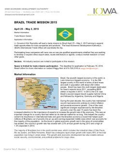 BRAZIL TRADE MISSION 2015