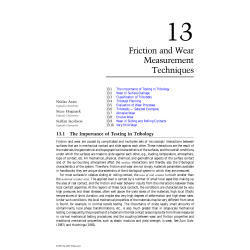 Chapter 13: Friction and Wear Measurement