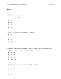 Fundamental Algebra and Number Sense