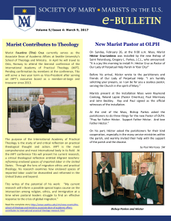 Marist Contributes to Theology New Marist Pastor at