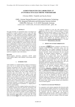 Audio-enhanced collaboration at an interactive electronic whiteboard