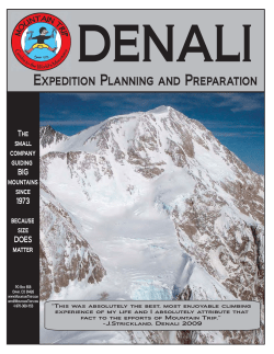 Expedition Planning and Preparation