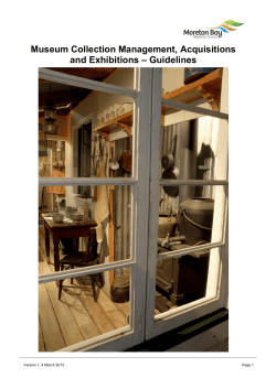 Museum Collection Management, Acquisitions and Exhibitions