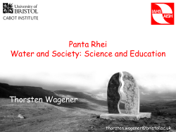 Panta Rhei Water and Society: Science and Education