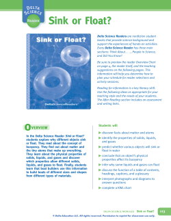 Sink or Float? - Delta Education