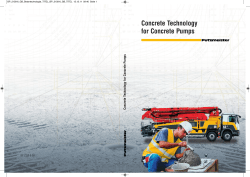 Concrete Technology for Concrete Pumps