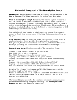 Extended Paragraph &ndash; The Descriptive Essay