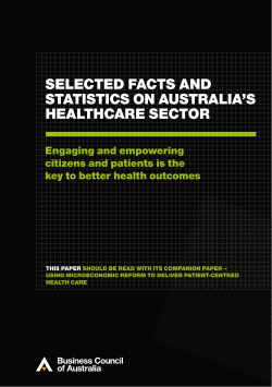 Selected Facts and Statistics on Australia`s Healthcare Sector (PDF