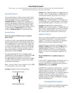 Rounding Decimals