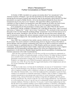 Monasticism? - Spirituality Shoppe