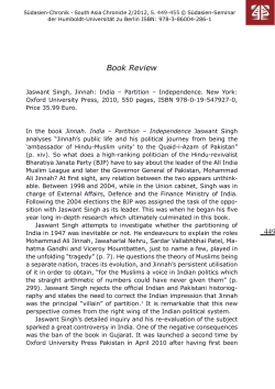 Book Review Jaswanth Singh, Jinnah: Partition