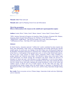 Effects of deforestation in the Amazon on the rainfall and