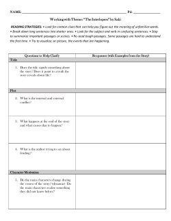 The Interlopers Thematic Analysis