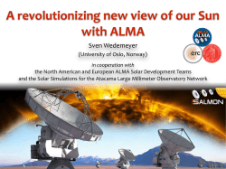 S. Wedemeyer &mdash; A revolutionizing new view of our Sun with ALMA