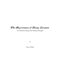 The Importance of Being Earnest