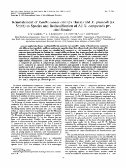 Reinstatement of Xanthomonas citri
