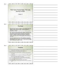 Mormons Migrate to Utah