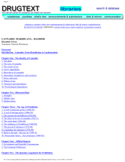 cannabis: marihuana - hashish - Cannabis Research A
