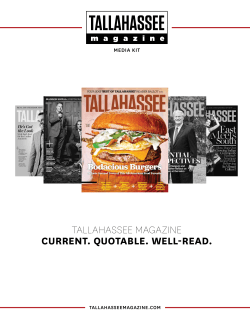 TALLAHASSEE MAGAZINE CURRENT. QUOTABLE. WELL