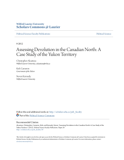 Assessing Devolution in the Canadian North