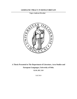 Germanic Piracy in Roman Britain - DUO