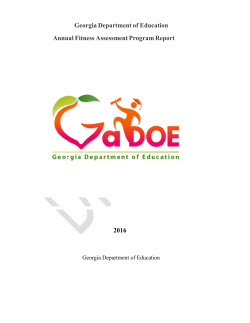 Georgia Department of Education Annual Fitness