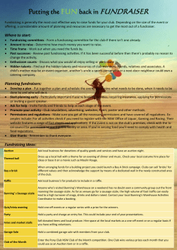 Putting the FUN back in FUNDRAISER