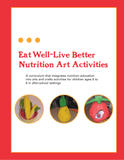 Eat Well-Live Better Nutrition Art Activities