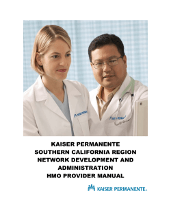 Kaiser Permanente`s Southern California Region